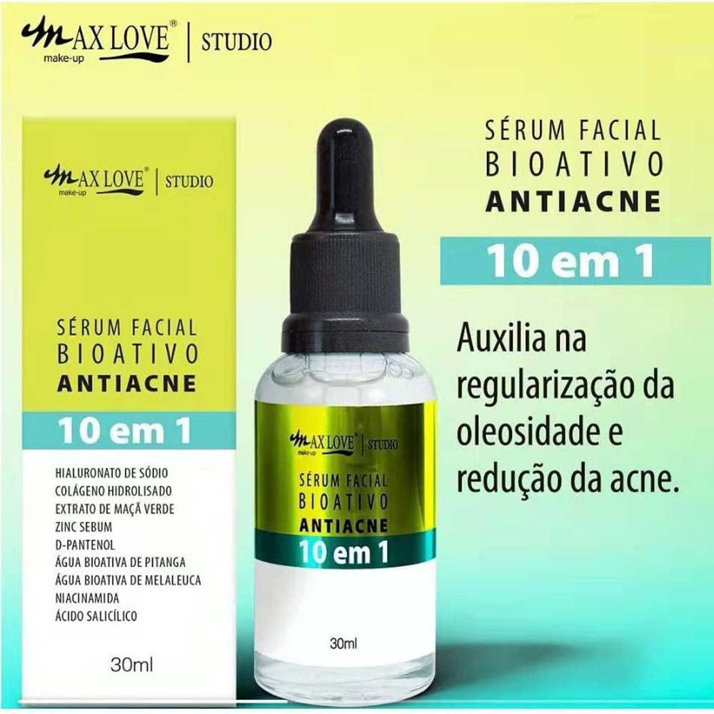 Sérum Facial Max Love Bioativo Antiacne 10 em 1 30ml