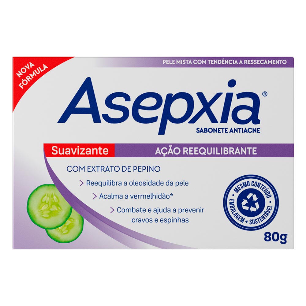 Sabonete Em Barra Asepxia - Sabonete Antiacne Suavizante 80g
