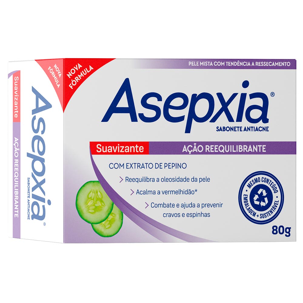 Sabonete em Barra Asepxia - Sabonete Antiacne Suavizante 80g