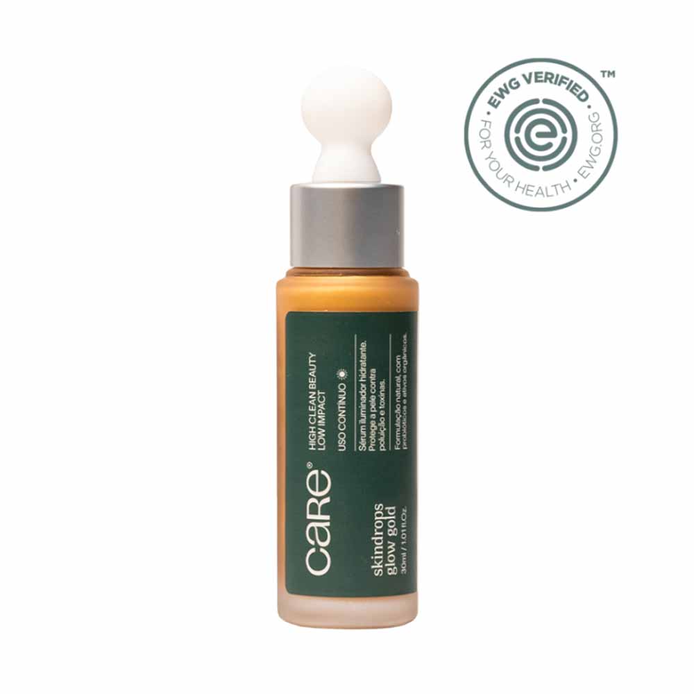 Sérum Facial Iluminador Hidratante CARE Natural Beauty Skindrops Glow Gold 30ml