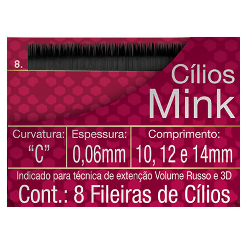 Cílios para Alongamento Belliz - Mink C 006 Mix