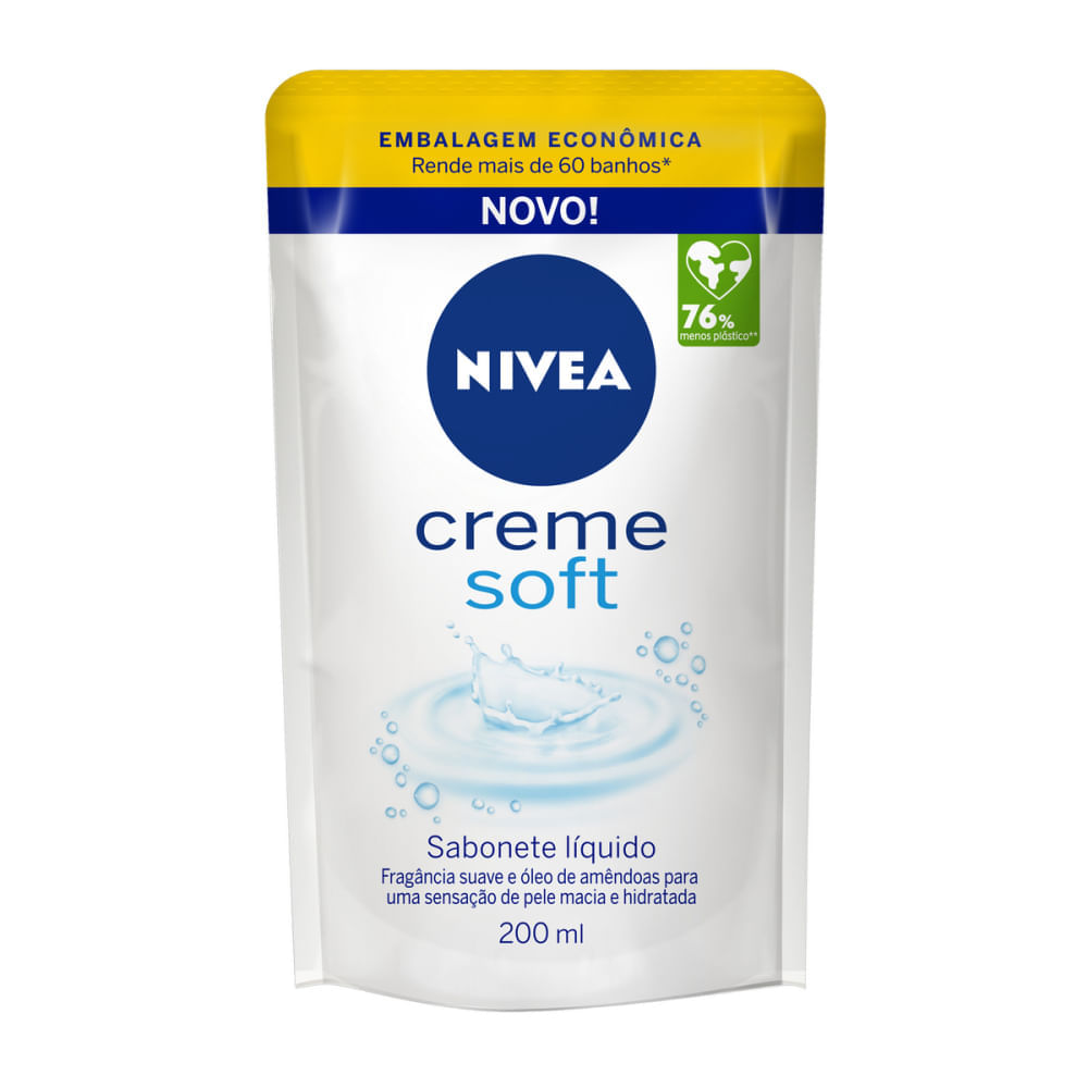 Sabonete Líquido NIVEA Creme Soft Refil 200ml