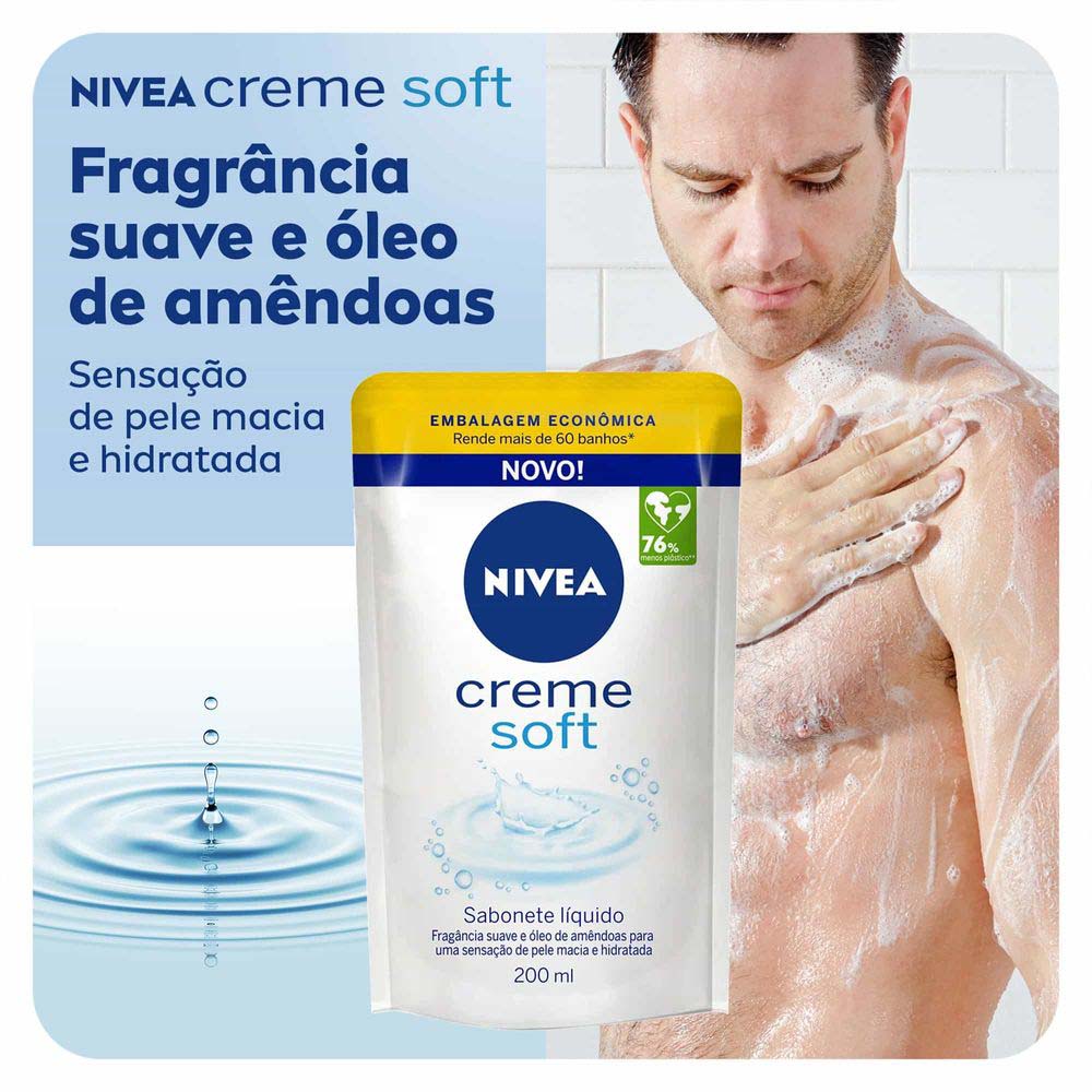 Sabonete Líquido NIVEA Creme Soft Refil 200ml