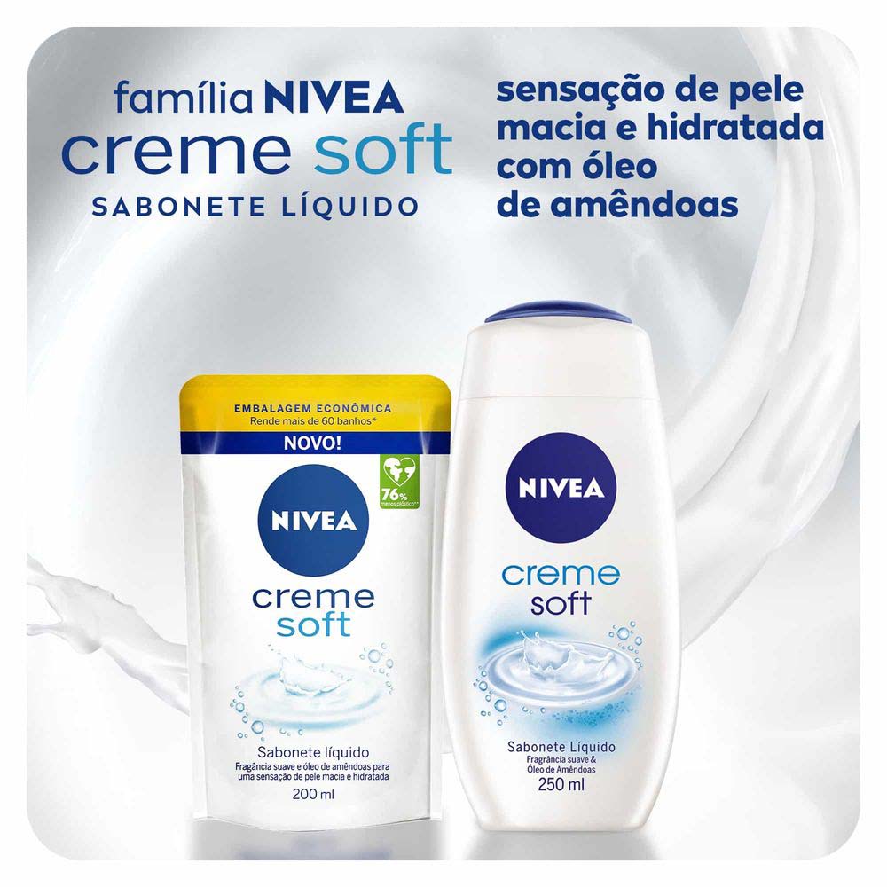 Sabonete Líquido NIVEA Creme Soft Refil 200ml