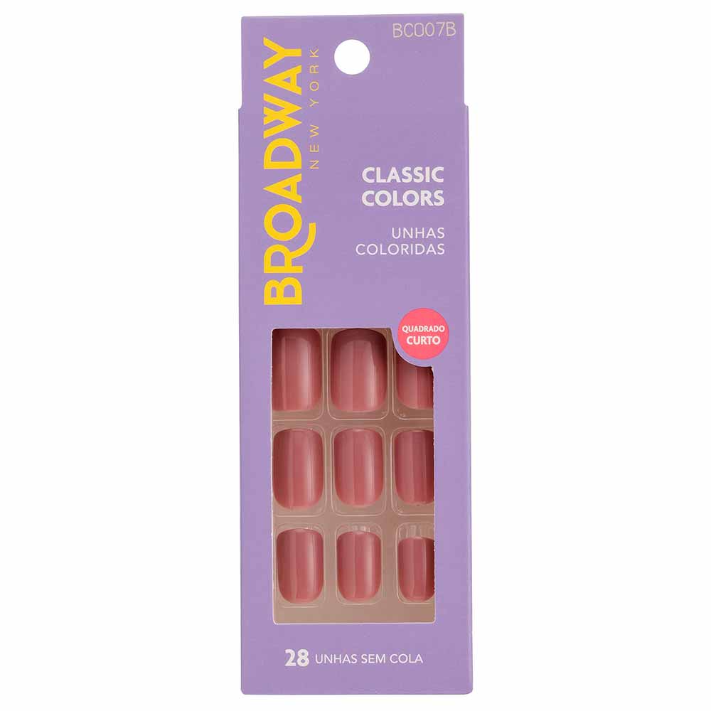Unhas Coloridas Kiss Ny Broadway Smoothie Quadrado Curto