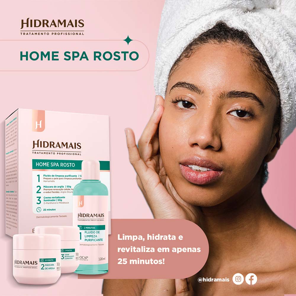 Hidramais Home SPA Facial Kit Tônico + Máscara + Hidratante