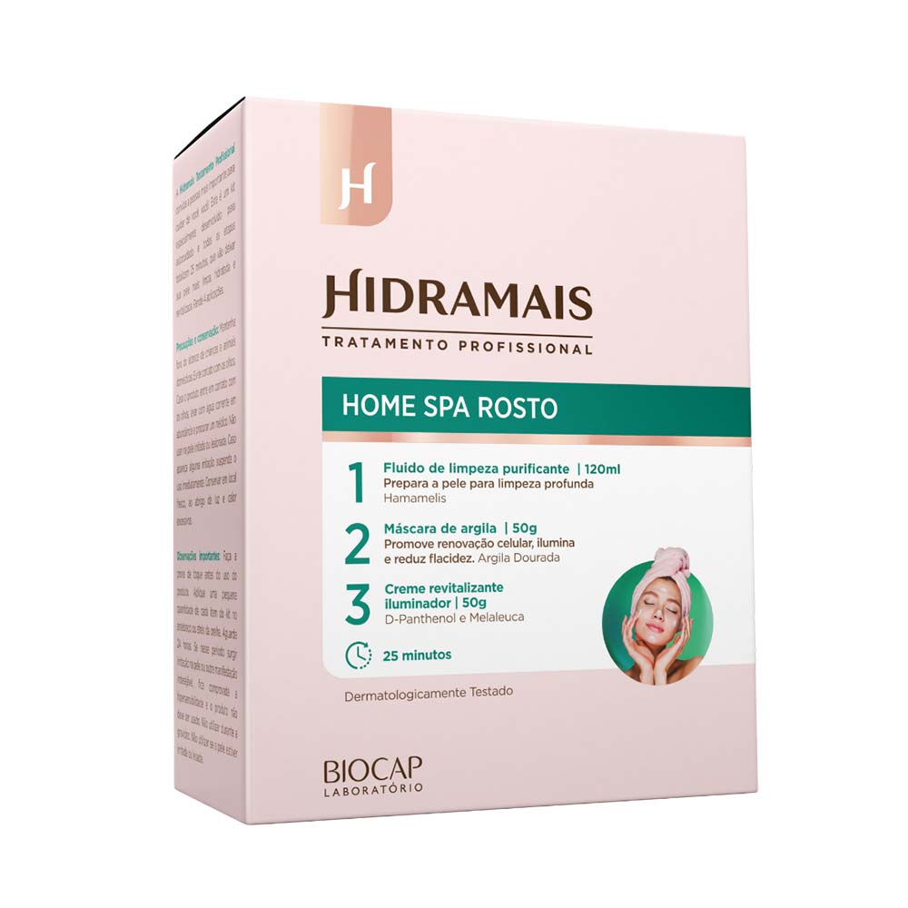 Hidramais Home SPA Facial Kit Tônico + Máscara + Hidratante