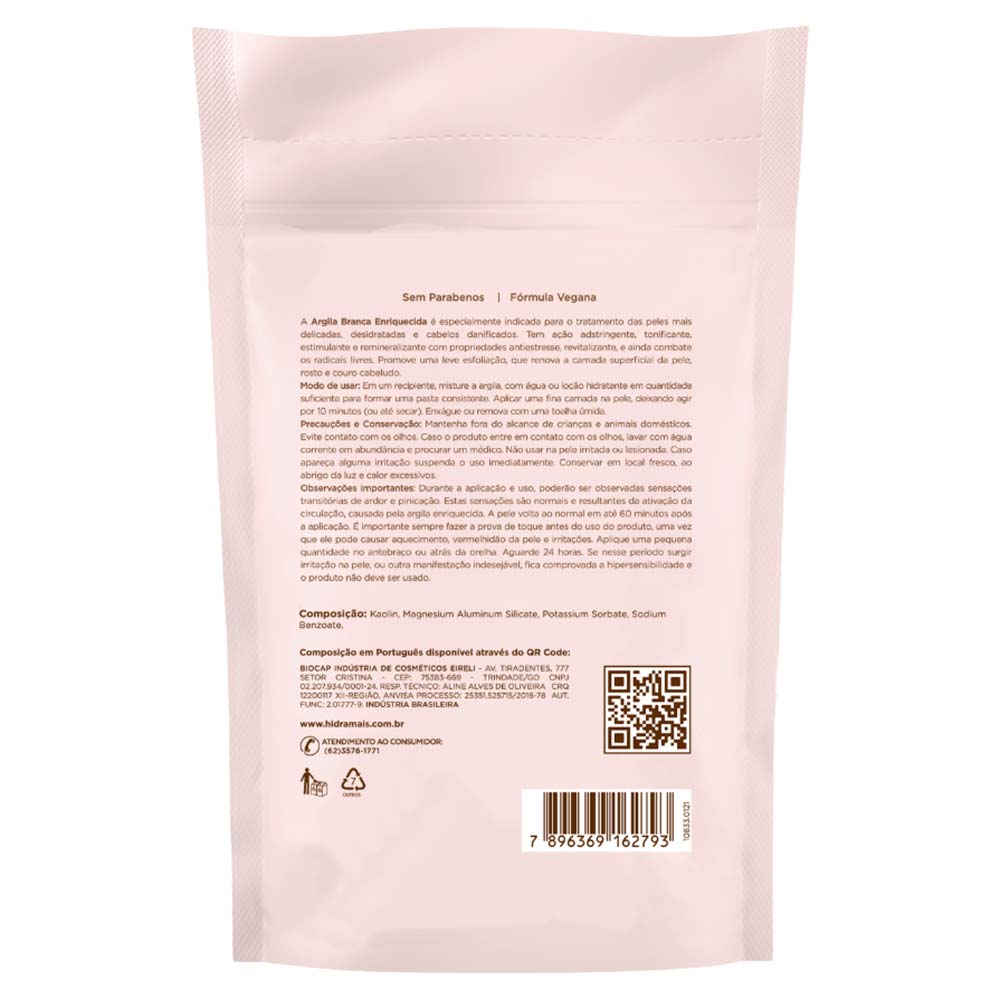 Argila em Pó Hidramais Branca 150g