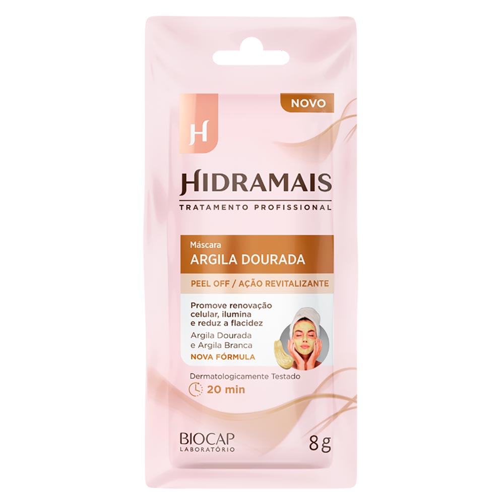 Máscara Facial Hidramais Peel Off Argila Dourada 8g