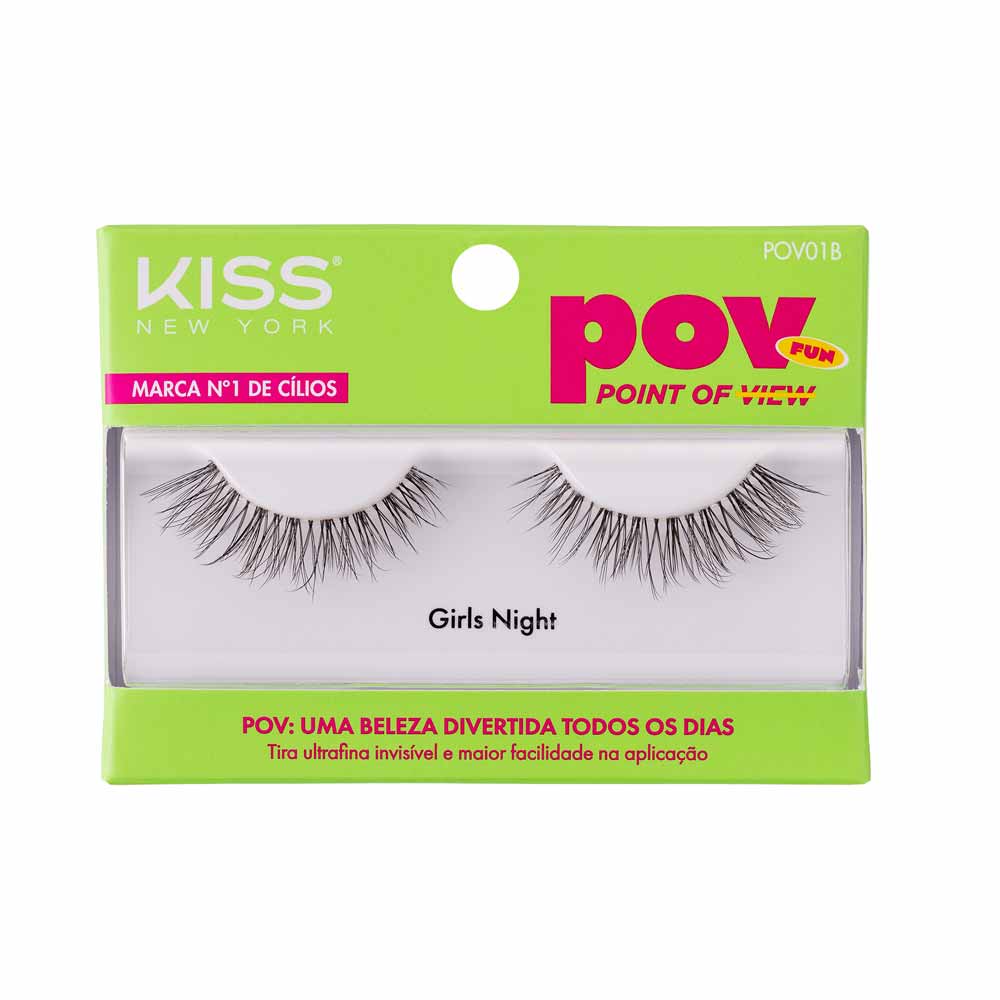 Cílios Postiços Kiss Ny Pov Girls Night 01b