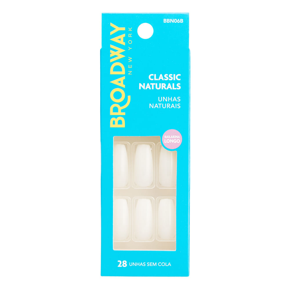 Unhas Naturais Kiss Ny Broadway Bailarina Longo