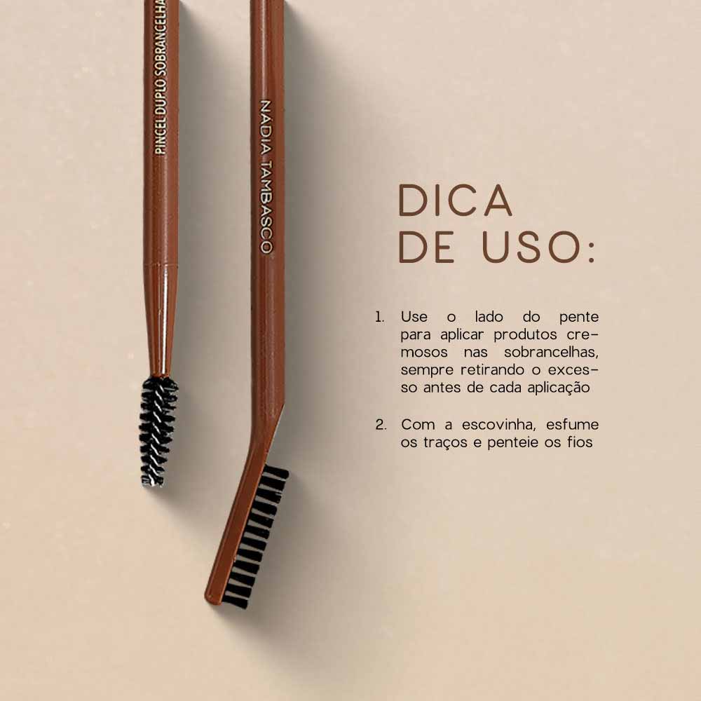 Pincel para Sobrancelhas Nádia Tambasco by Océane Duo Brow Brush