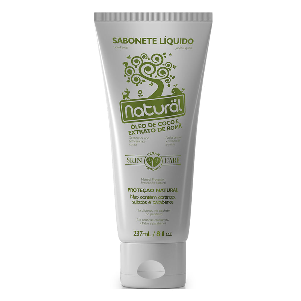 Sabonete Líquido Orgânico Natural Suavetex Óleo de Coco e Extrato de Romã 237ml