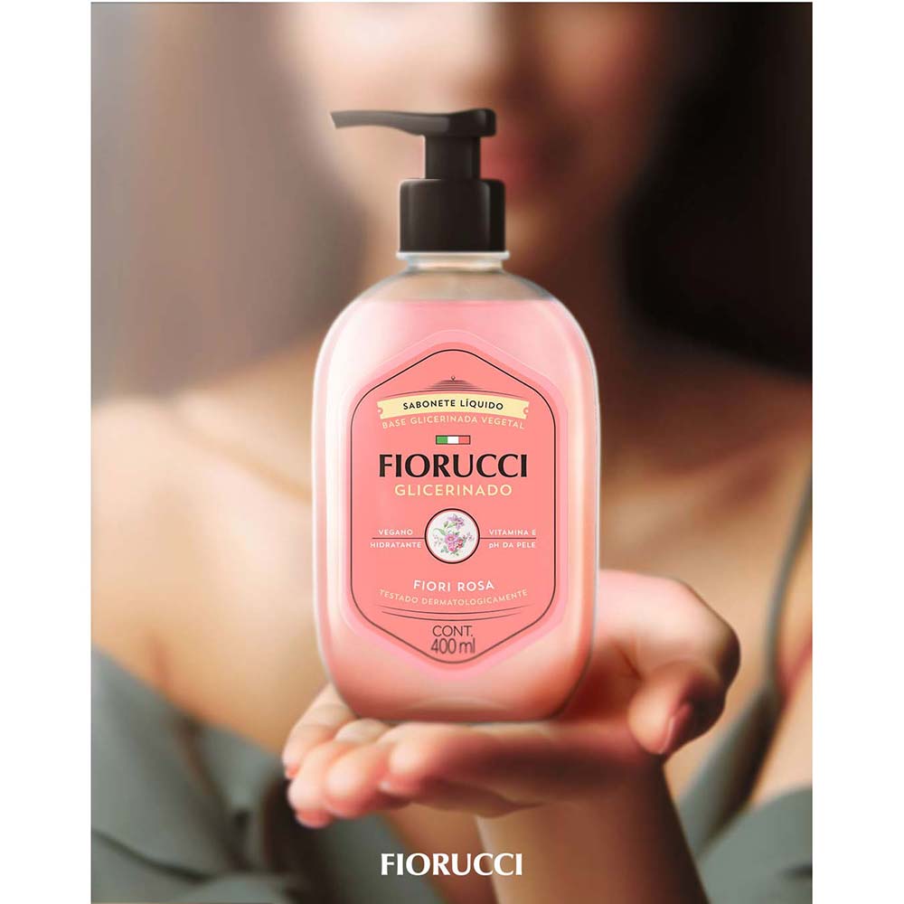 Sabonete Líquido Glicerinado Fiori Rosa Fiorucci 400ml