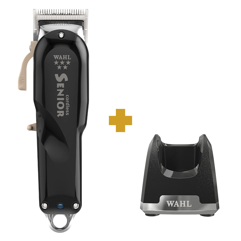 Kit Máquina de Cortar Cabelo Wahl Senior Cordless Bivolt  Base carregadora Premium Bivolt Wahl