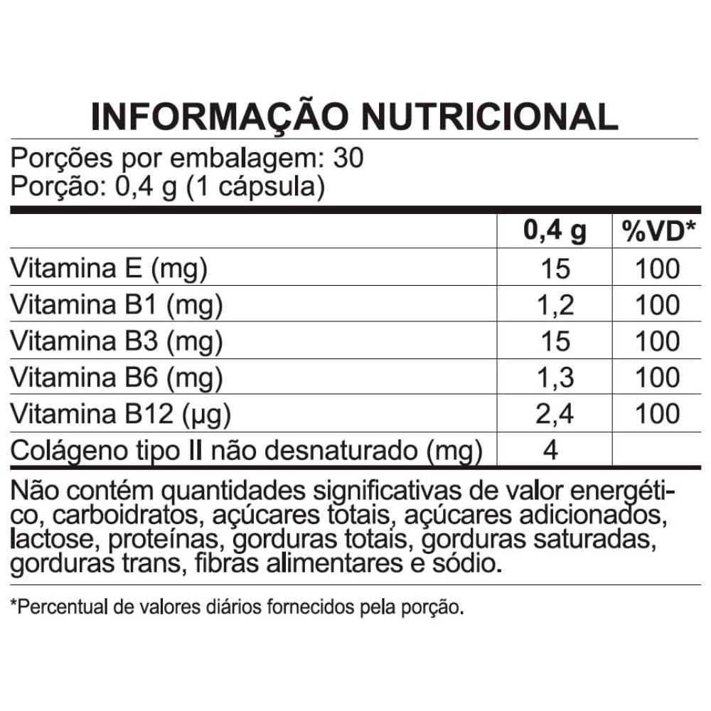 Suplemento de Colágeno Tipo 2 Sanavita 30 Cápsulas (40g cada)