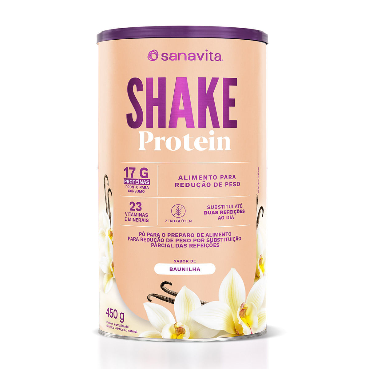 Shake Protein Baunilha Sanavita 450g