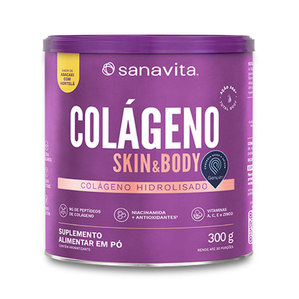 Colágeno Skin Sanavita Abacaxi Com Hortelã 300g