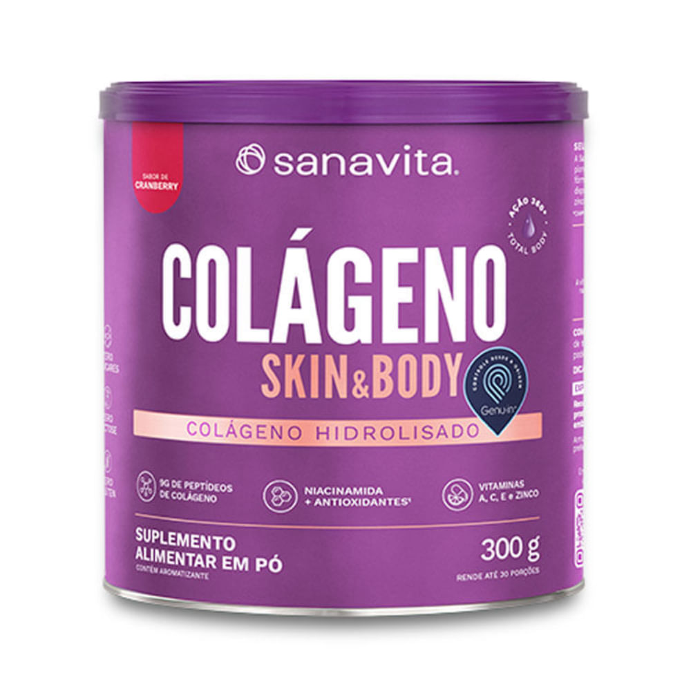 Colágeno Skin Sanavita Cranberry 300g