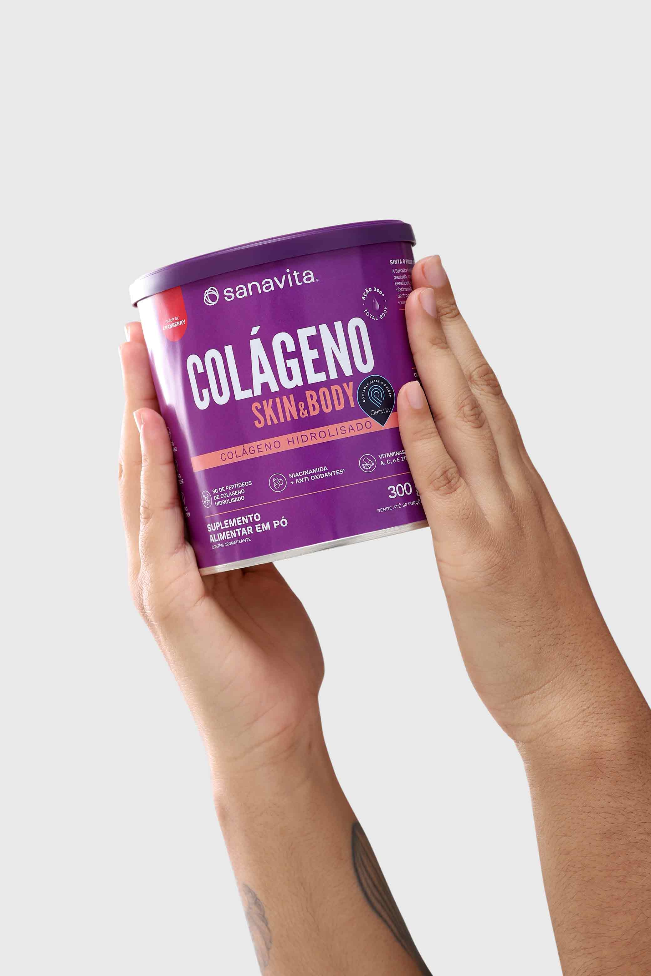 Colágeno Skin Sanavita Cranberry 300g