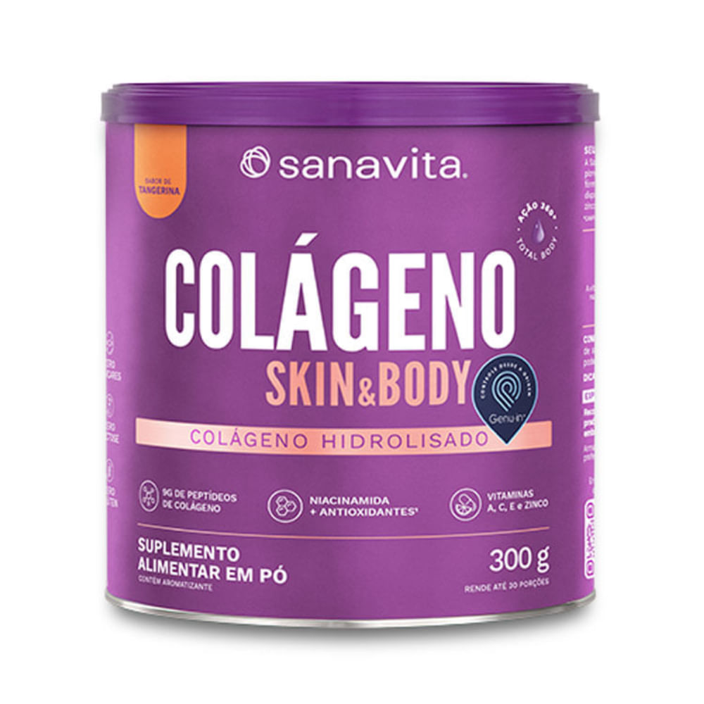 Colágeno Skin Sanavita Tangerina 300g