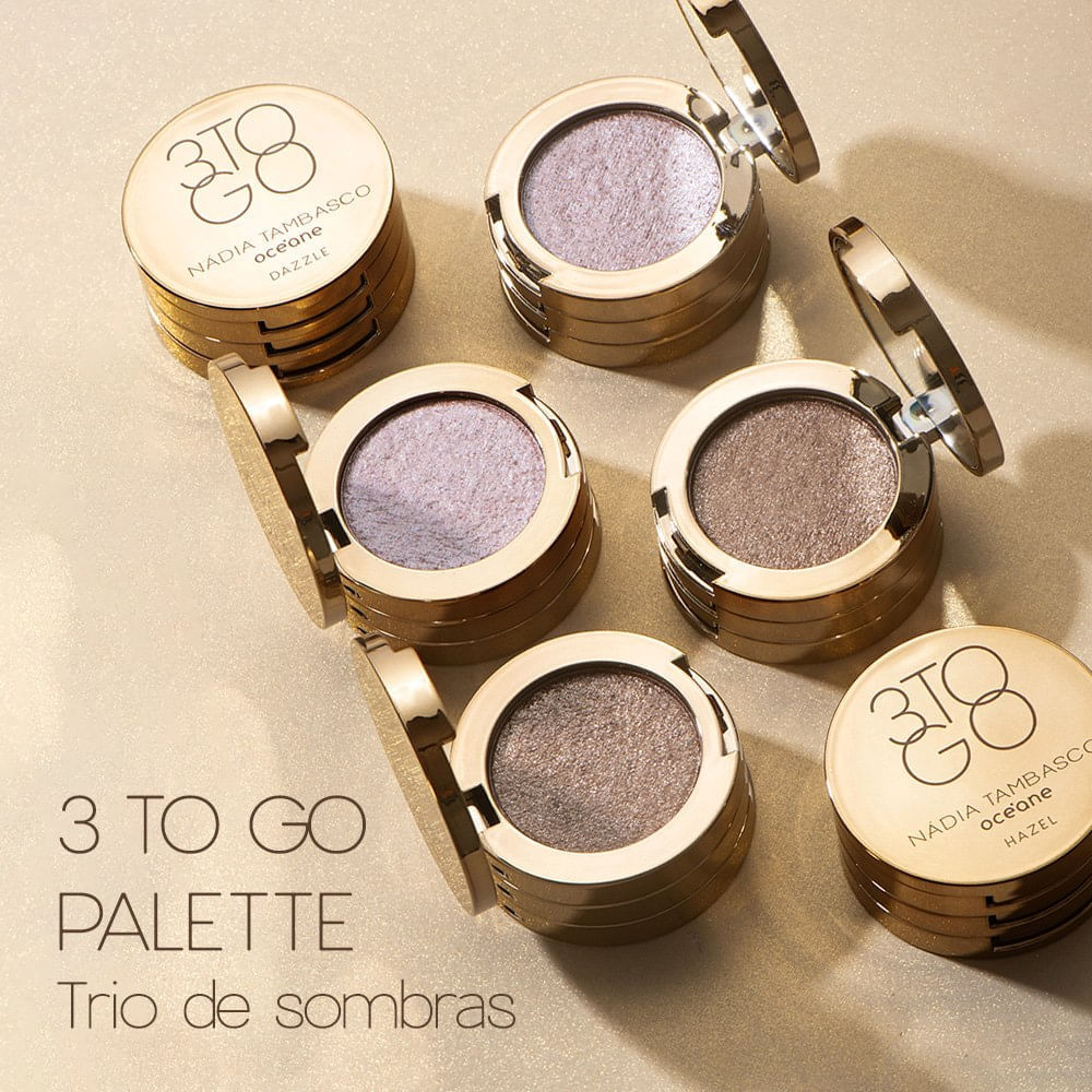 Trio de Sombras Nádia Tambasco by Océane - 3 To Go Palette  Hazel
