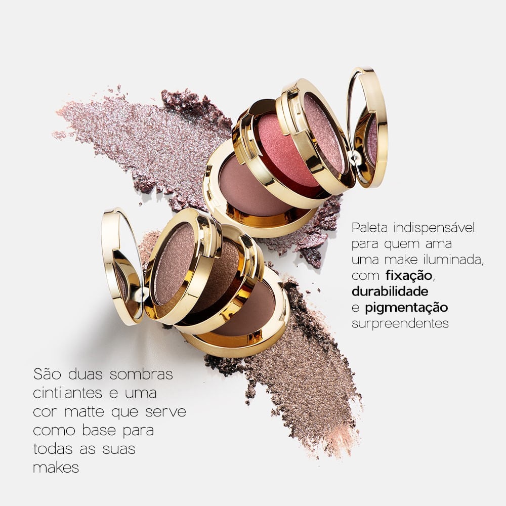 Trio de Sombras Nádia Tambasco by Océane - 3 To Go Palette  Hazel