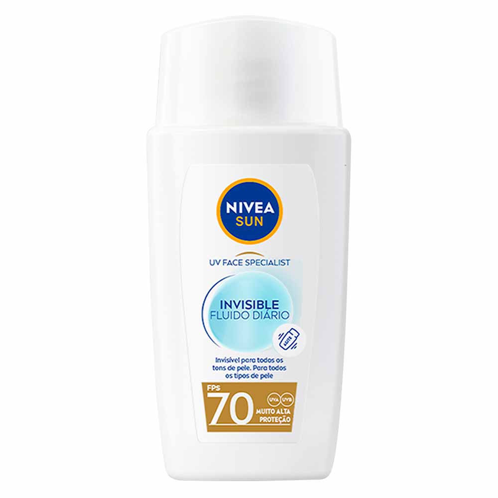 Protetor Solar Facial NIVEA Sun UV Face Specialist Invisible Fluido Diário FPS 70