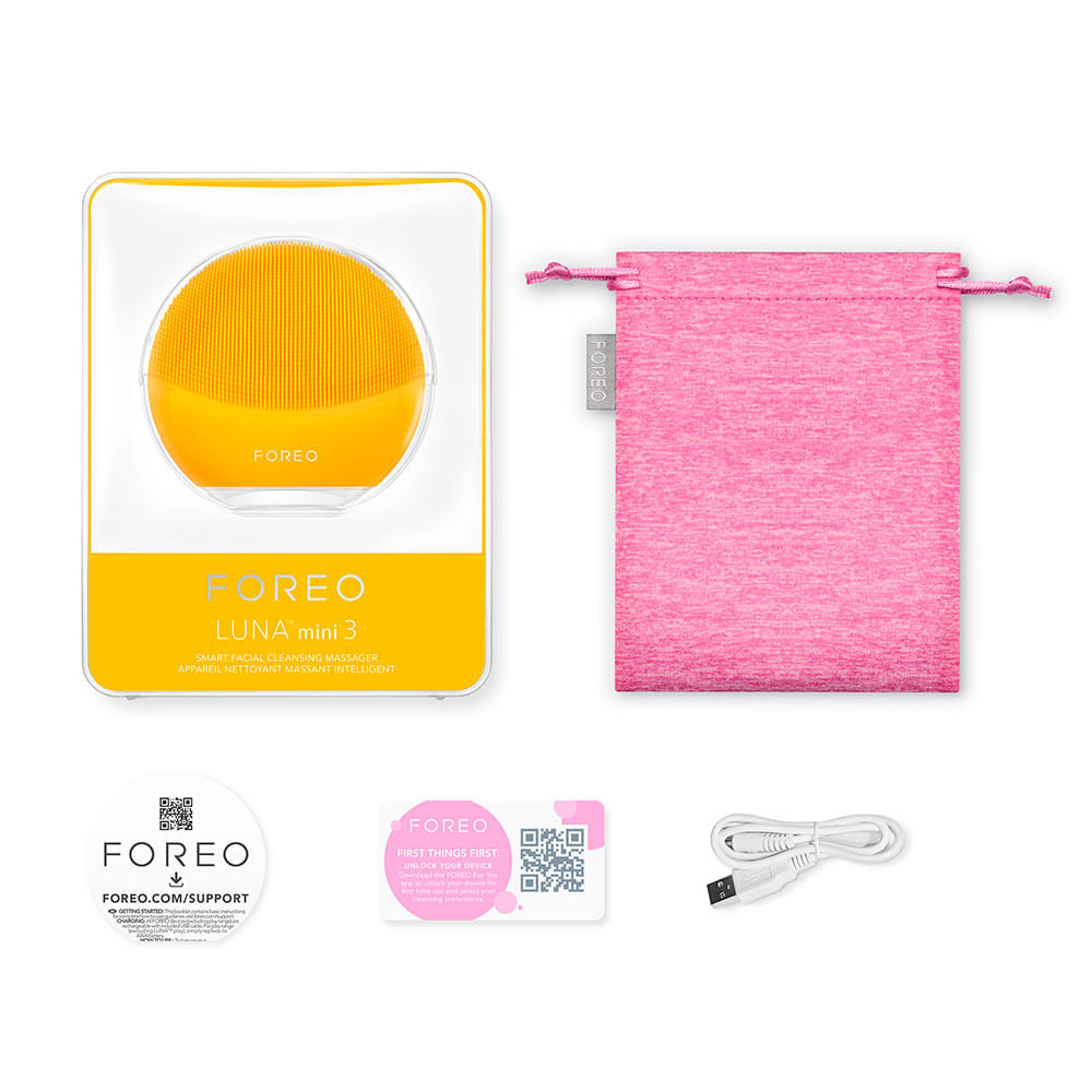 Escova De Limpeza Facial Foreo Luna Mini 3 Sunflower Yellow 1 Un