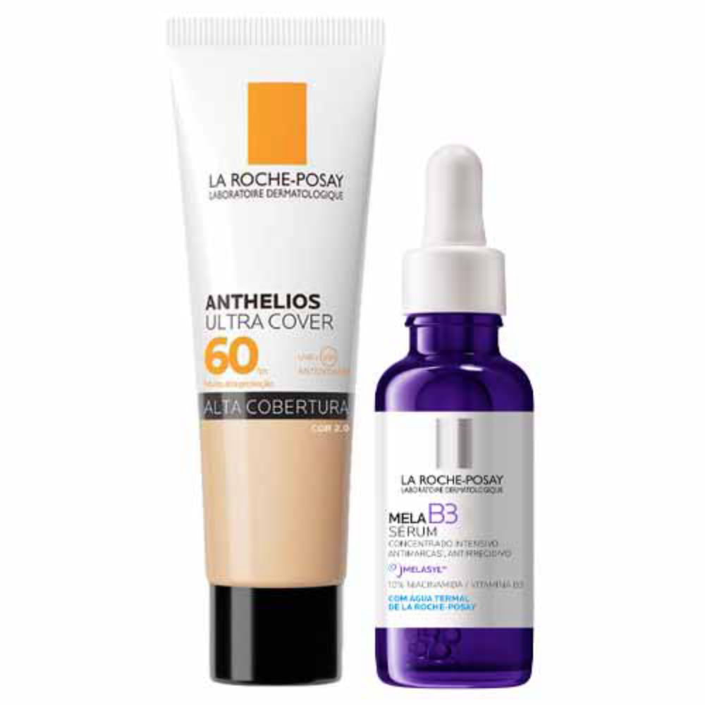 La Roche-posay Kit - Protetor Solar Facial Com Cor 2.0 + Sérum Facial Mela B3 Para Redução De Marcas