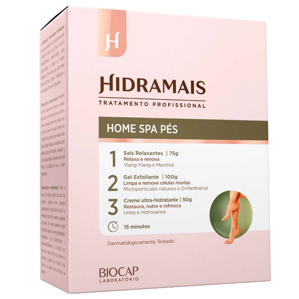 Hidramais Home Spa Pés Kit - Sais + Esfoliante + Creme