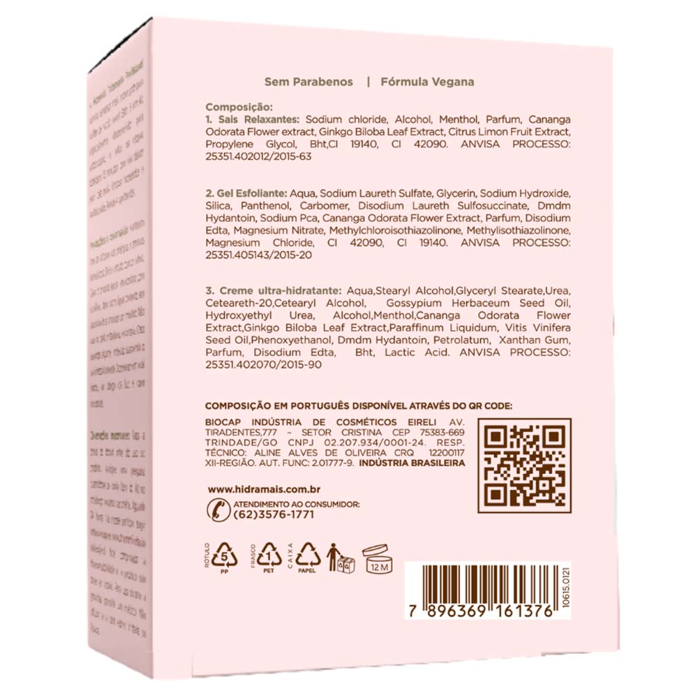 Hidramais Home SPA Pés Kit - Sais + Esfoliante + Creme