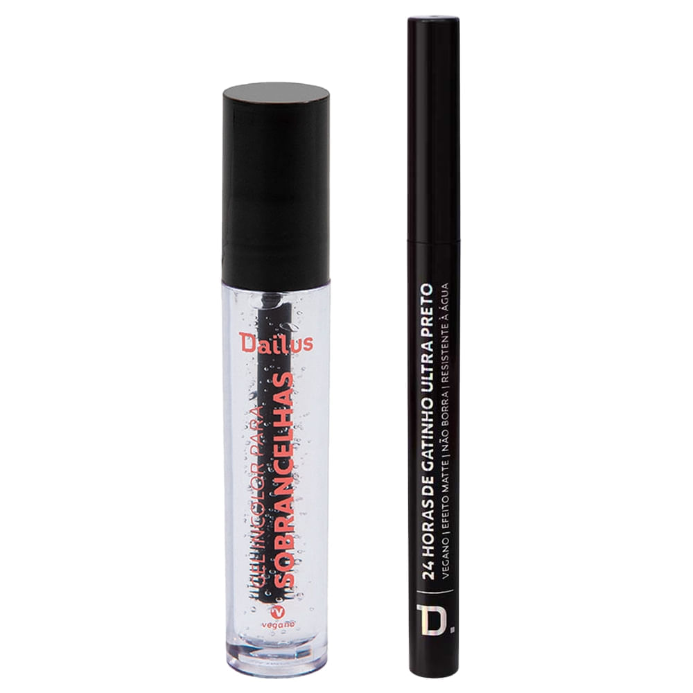 Dailus Kit - Caneta Delineadora + Gel Incolor Para Sobrancelhas