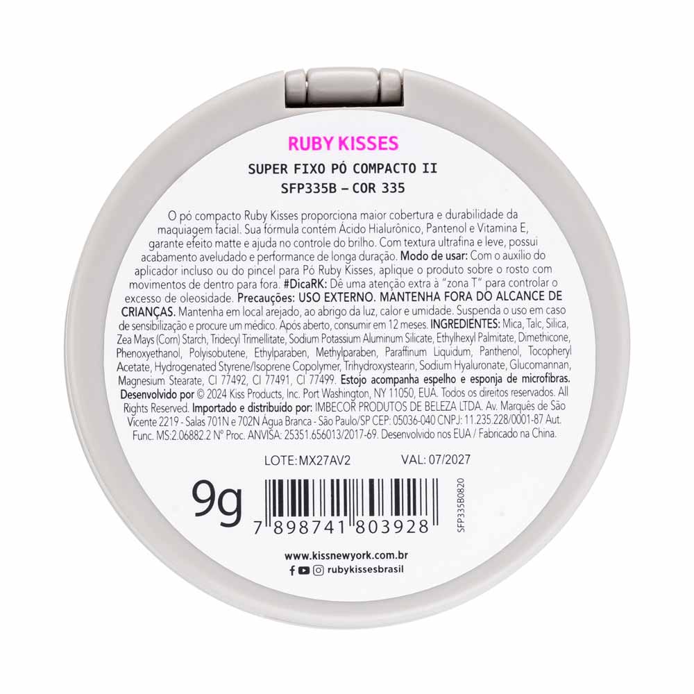 Pó Compacto Ruby Kisses - Super Fixo