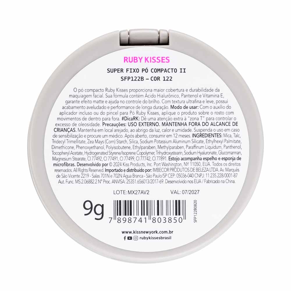Pó Compacto Ruby Kisses - Super Fixo
