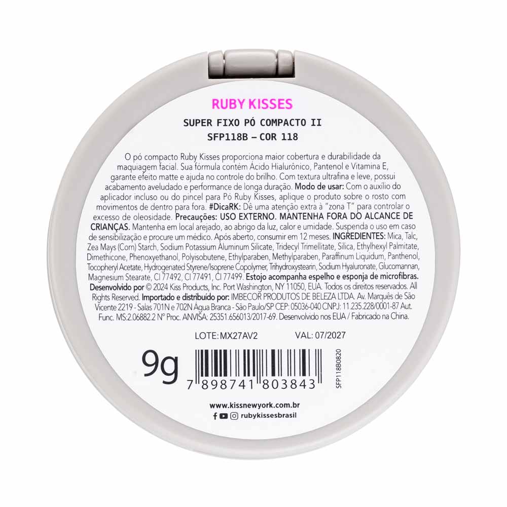 Pó Compacto Ruby Kisses - Super Fixo