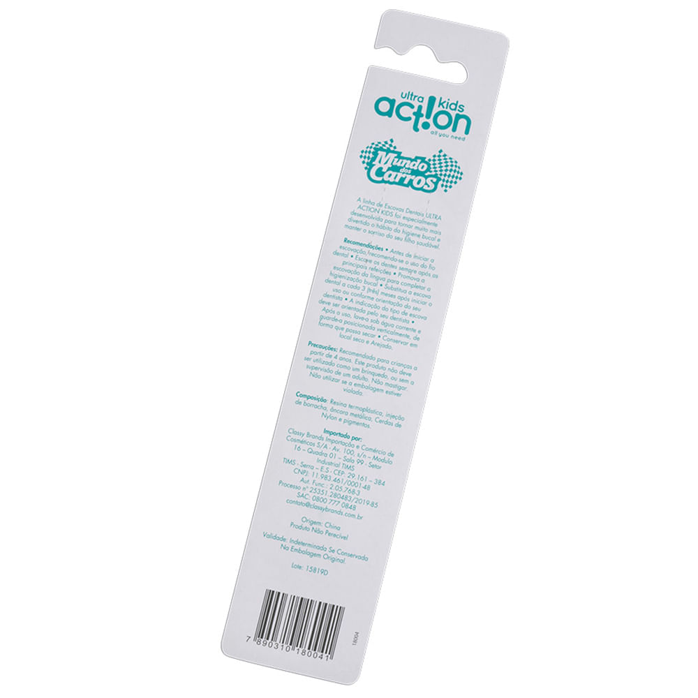 Escova Dental Ultra Action Kids Mundo Dos Carros