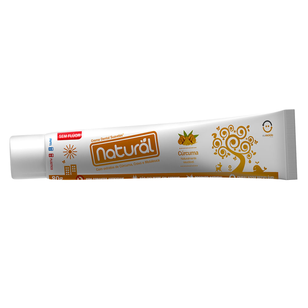 Creme Dental Orgânico Natural - Suavetex Cúrcuma