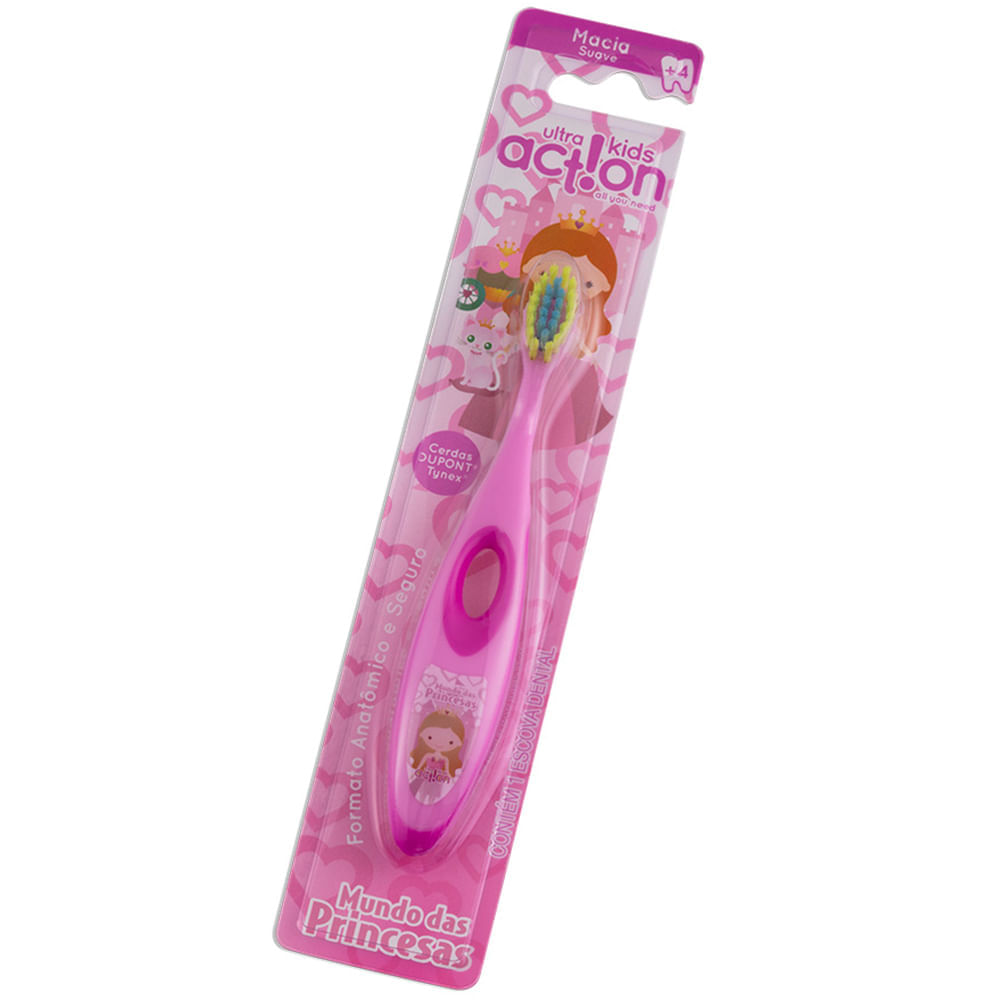 Escova Dental Ultra Action Kids Mundo Das Princesas