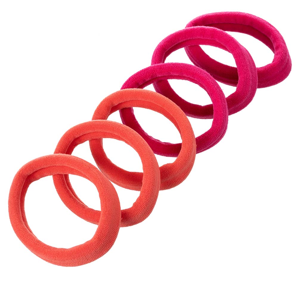 Elásticos de Cabelo Sem Metal Proart Rosa e Laranja