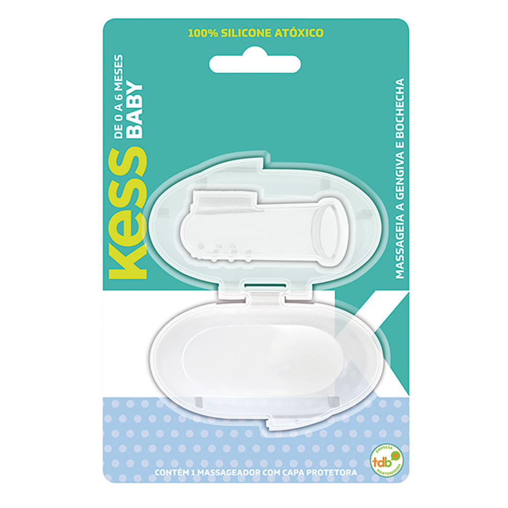 Escova Dental Para Bebê Kess Massageadora Boca E Gengiva