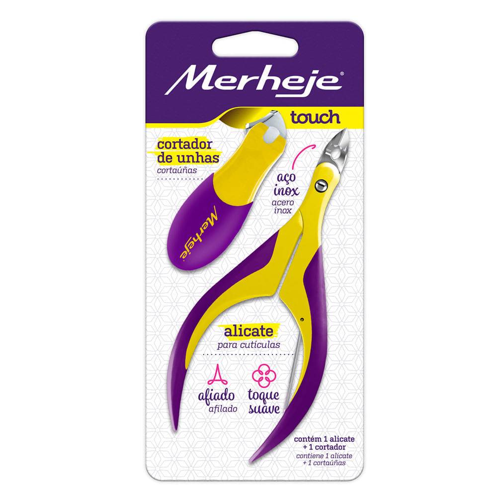 Merheje Touch Amarelo E Violeta Kit - Alicate + Cortador