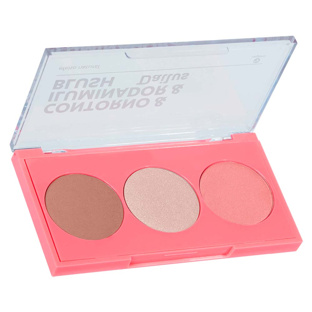Paleta de Contorno & Iluminador & Blush Dailus Pele de Milhões 1