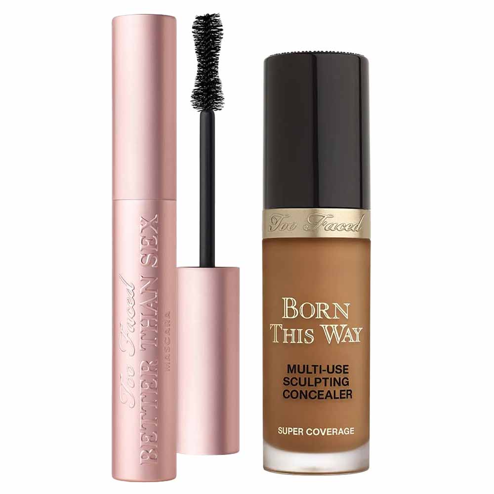 Too Faced Kit - Máscara De Cílios + Corretivo Líquido Toffee Kit