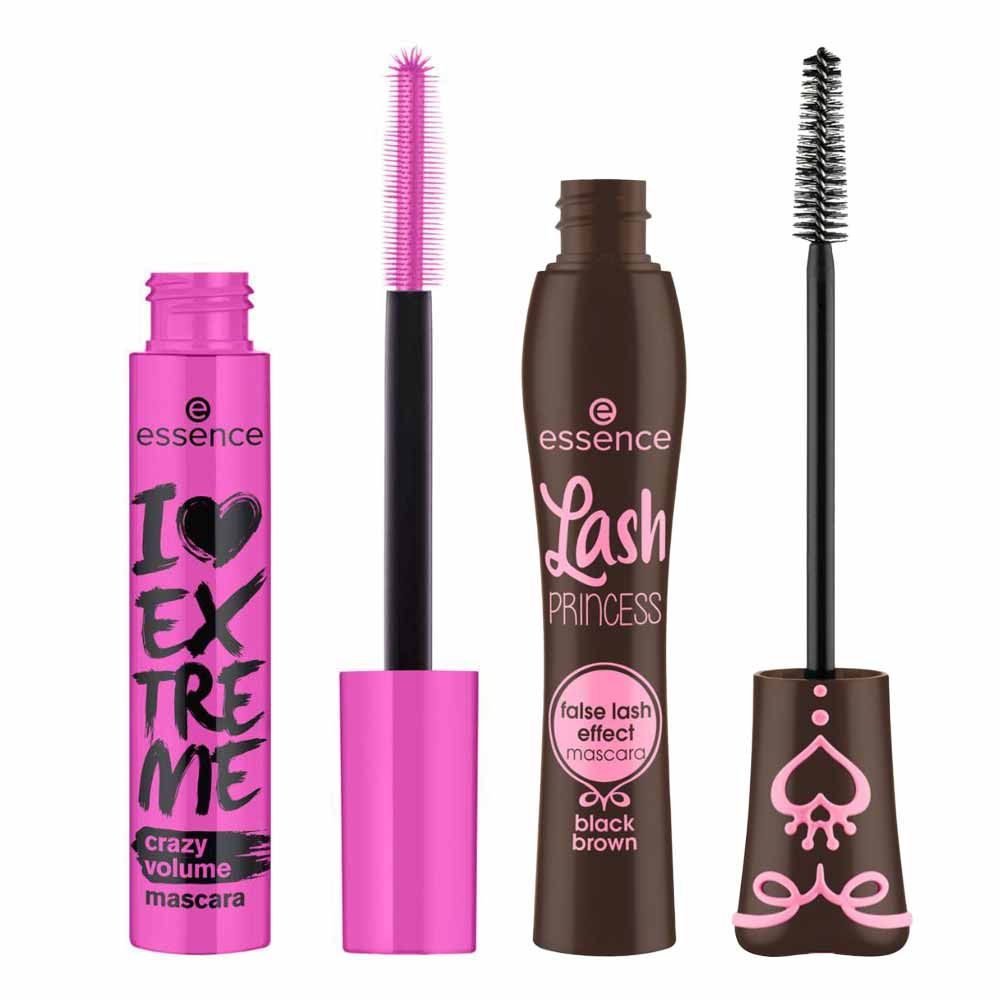 Essence Kit - Máscara De Cílios Lash Princess Marrom + Máscara De Cílios Extreme Crazy Black