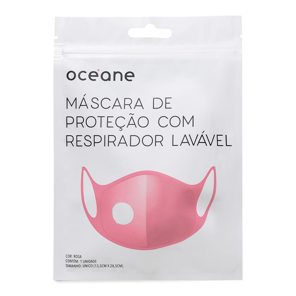 Máscara de Proteção com Respirador Océane Rosa