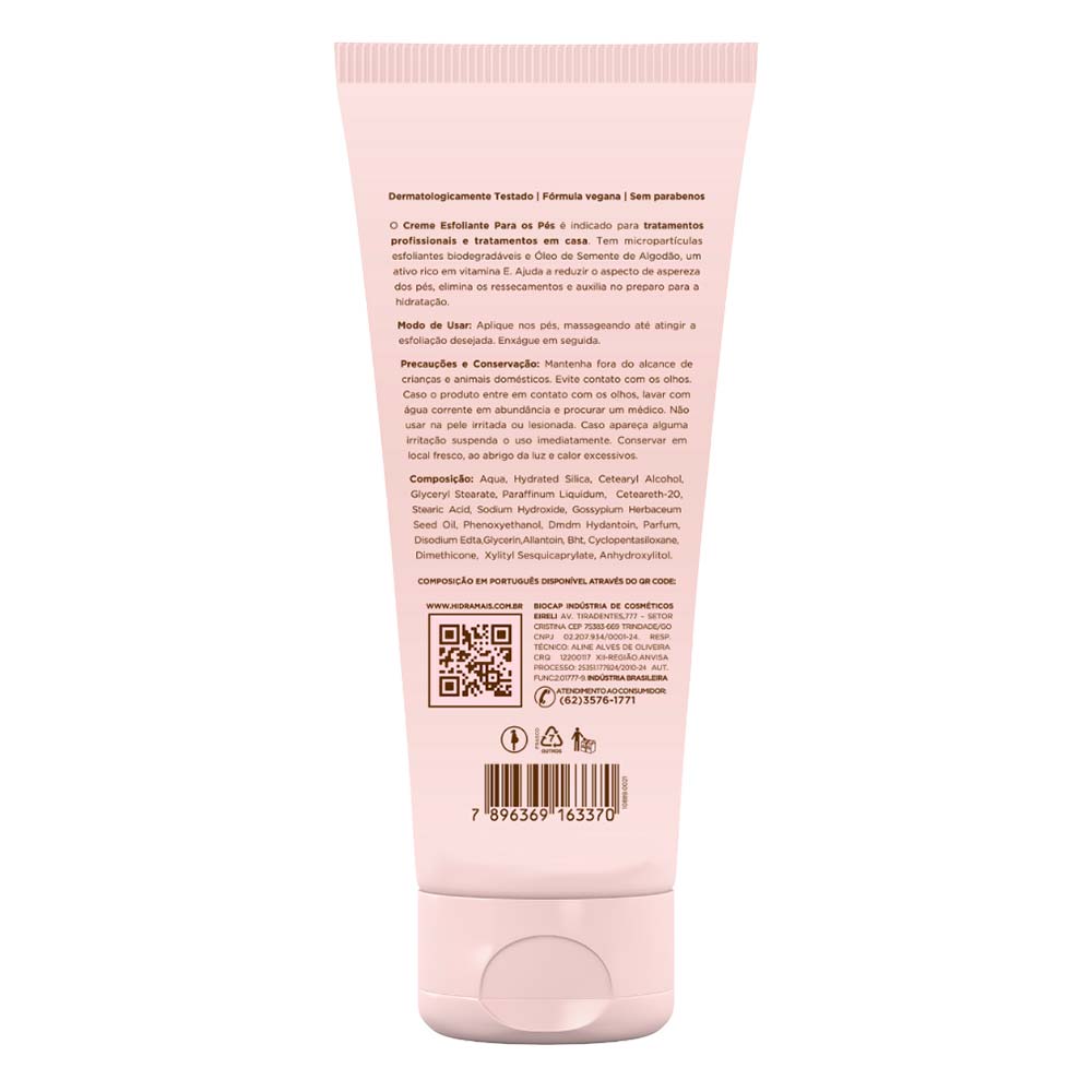 Creme Esfoliante Para os Pés Hidramais 200g