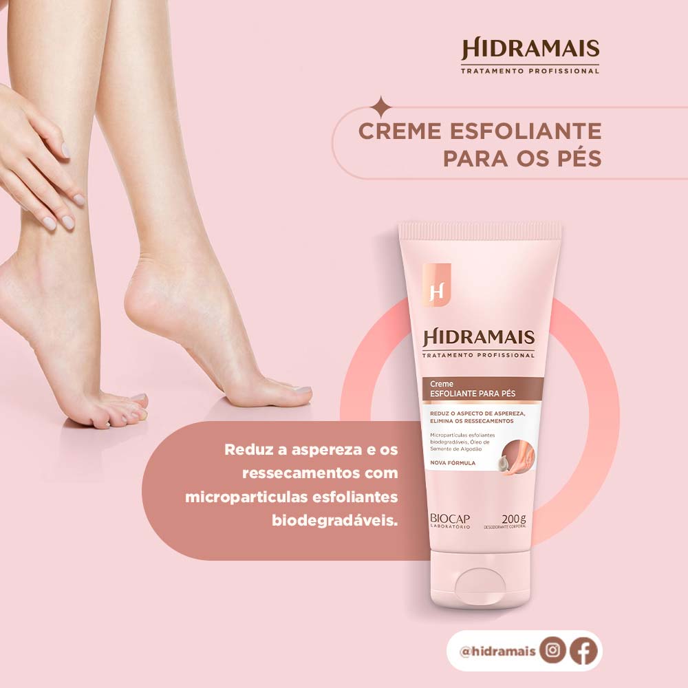 Creme Esfoliante Para os Pés Hidramais 200g