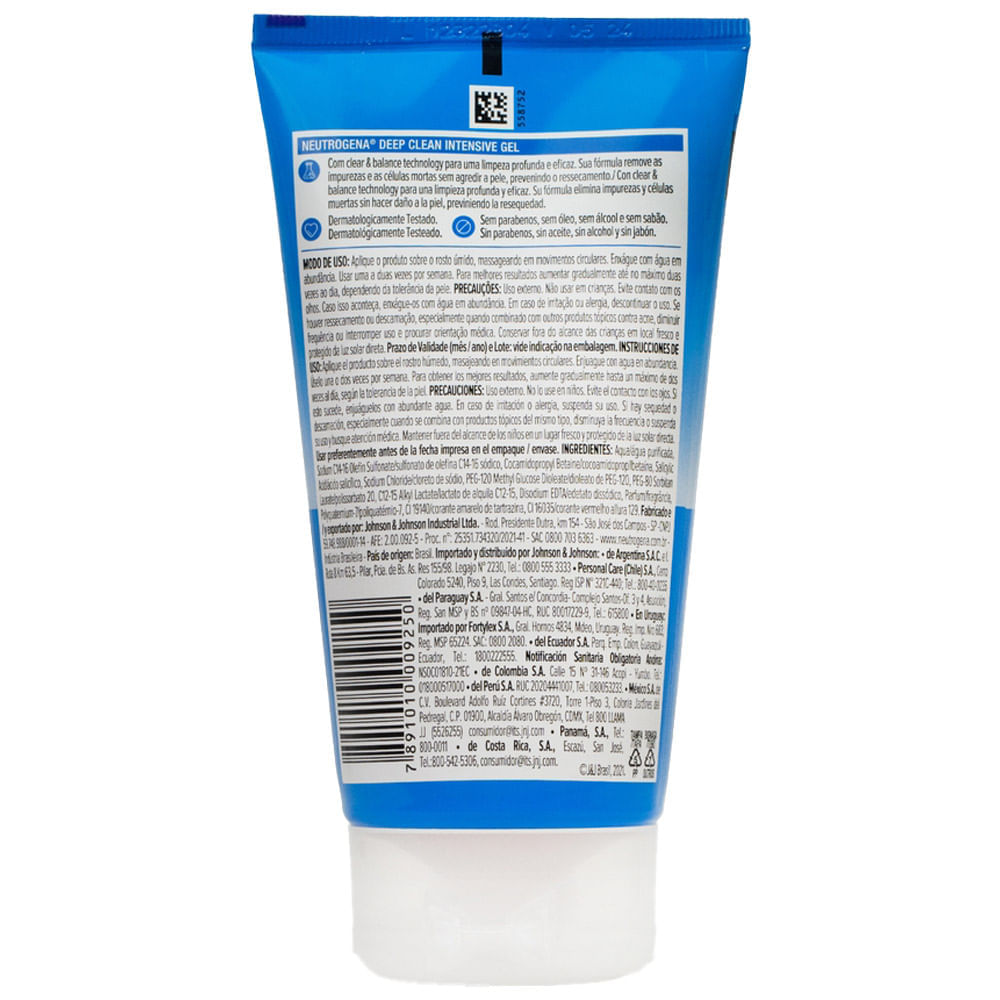 Gel de Limpeza Profunda Deep Clean Neutrogena 150g