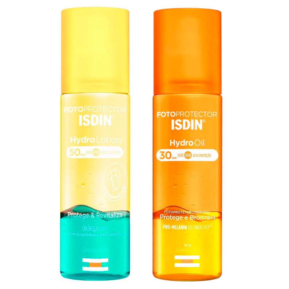 Isdin Kit - Protetor Solar Corporal E Bronzeador Hydrooil Fps30 + Protetor Solar Corporal Hydrolotion Fps50 Kit